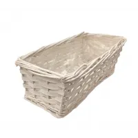 White wicker basket