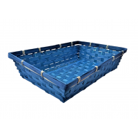 Blue bamboo basket