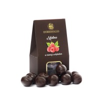 Raspberries in dark chocolate