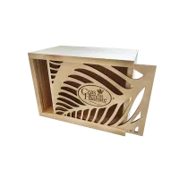 Openwork box for 2 company cans