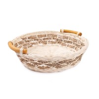 Round rattan basket