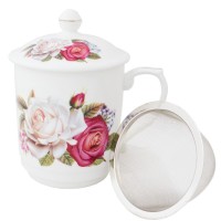 Rose mug with brewer