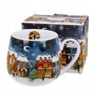 Christmas City barrel mug