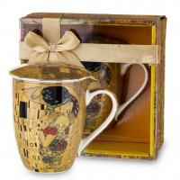 Klimt Kiss mug with brewer