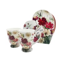 Mugs in the heart Flowers