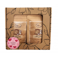 Tasting set of flavored coffees