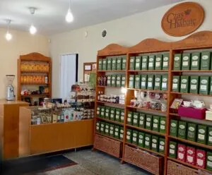 The interior of the Czas na Tearoom store in Świdnica on Różana Street