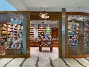 Entrance to the Czas na Herbatê store in Auchan shopping center in Gdańsk