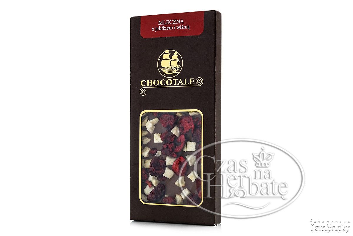 Chocolate with apple and cherry