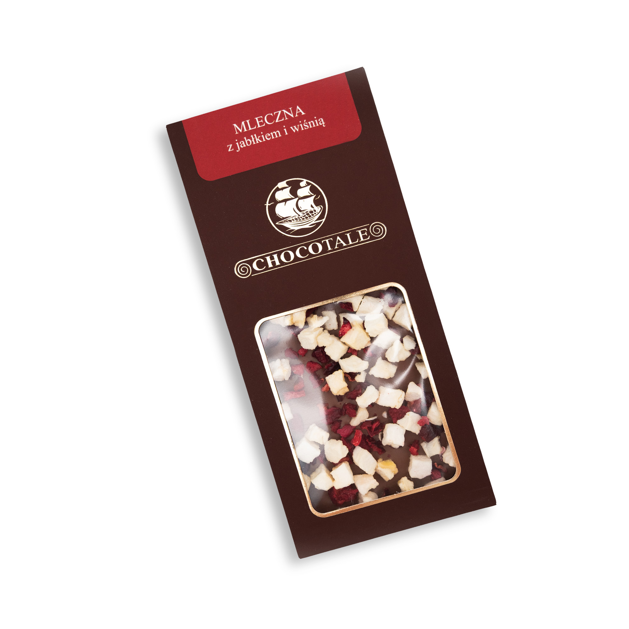 Chocolate with apple and cherry