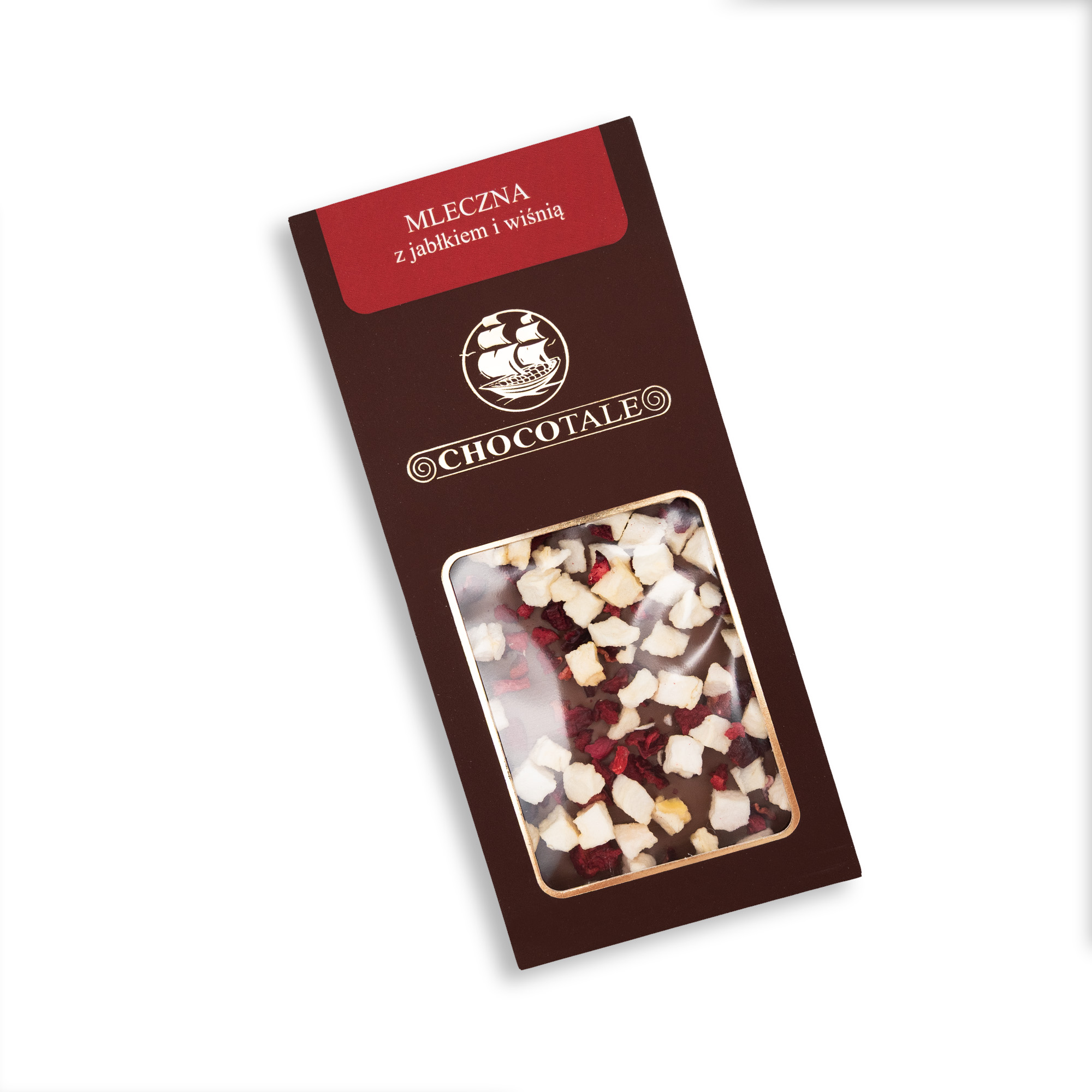 Chocolate with apple and cherry