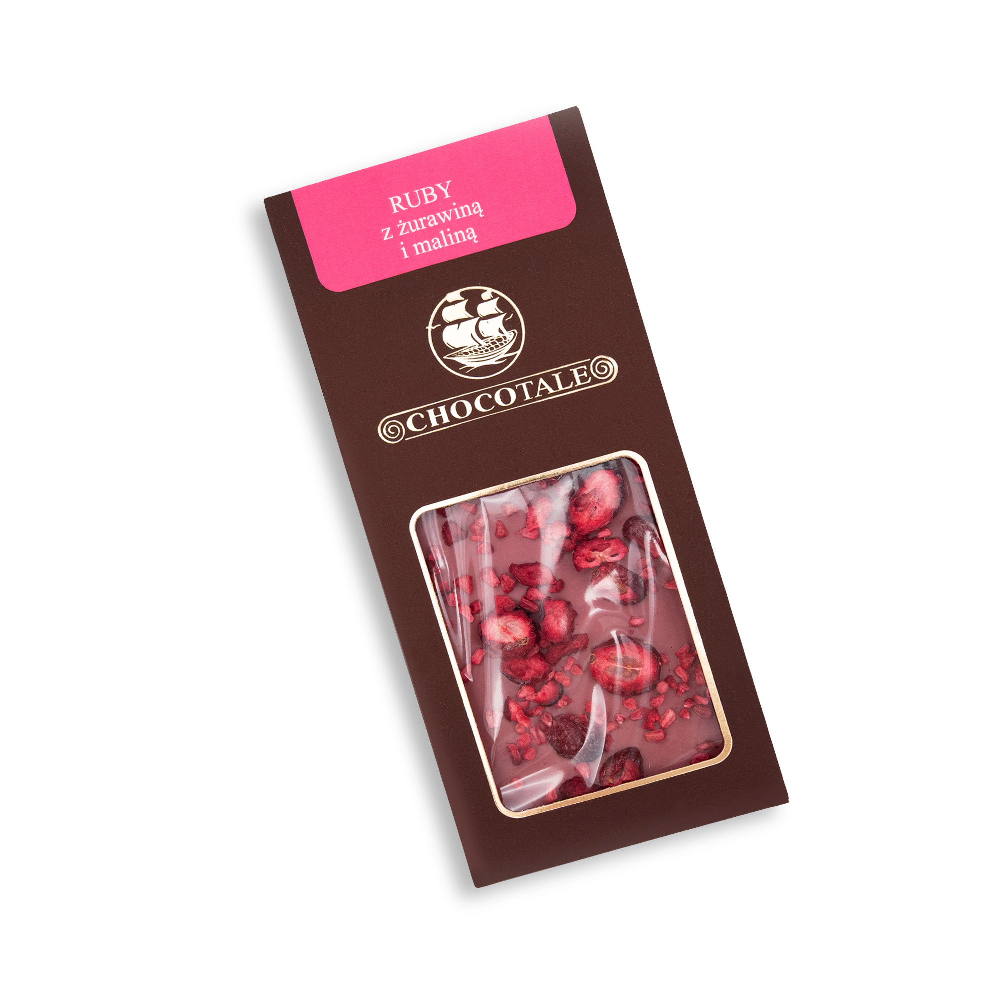 Chocolate ruby with cranberry and raspberry