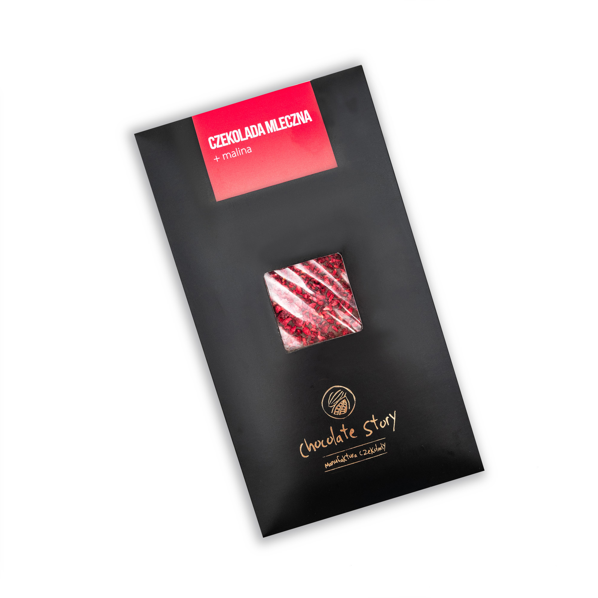Milk chocolate with raspberry