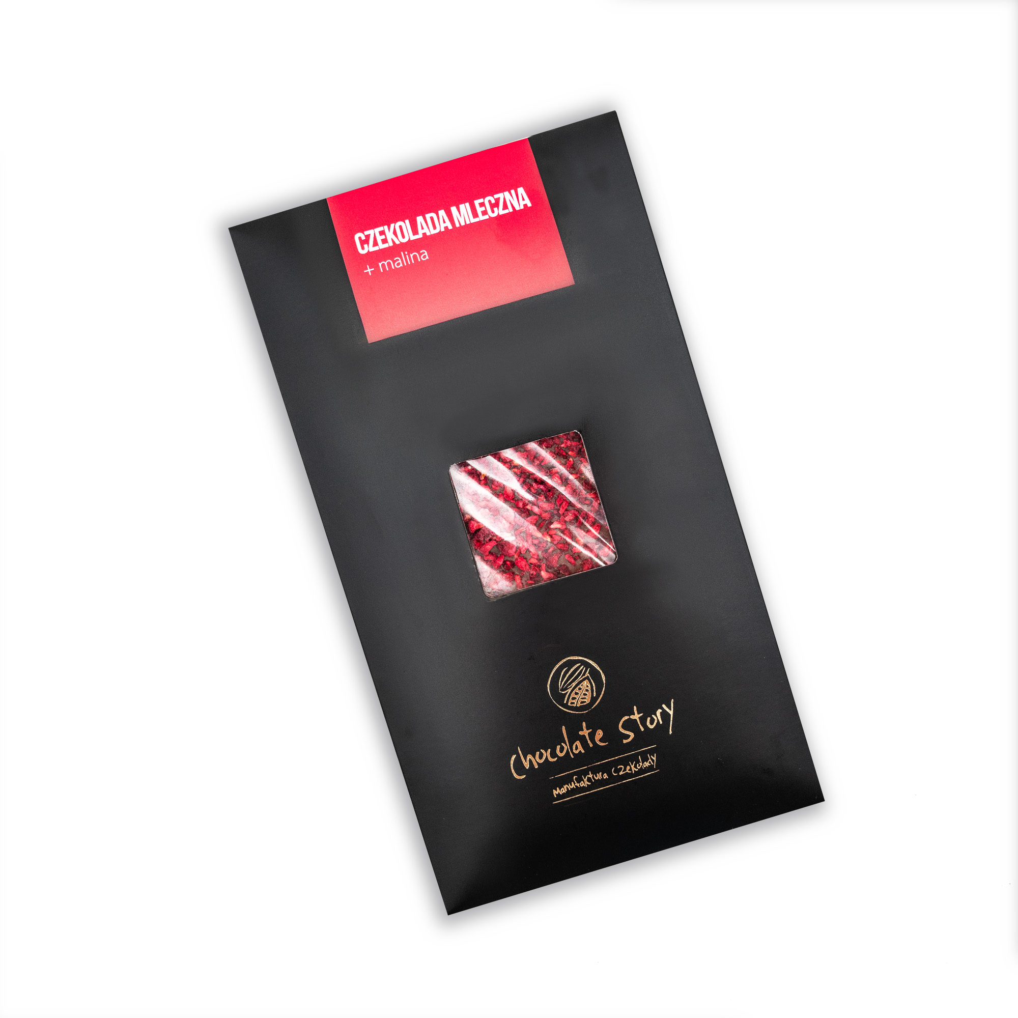 Milk chocolate with raspberry