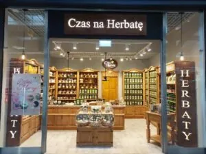 Wejście do sklepu Czas na Herbatę w galerii Rondo w Bydgoszczy