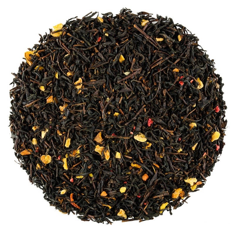 Herbata czarna z dodatkiem skórki cytrynowej, jabłka i maliny