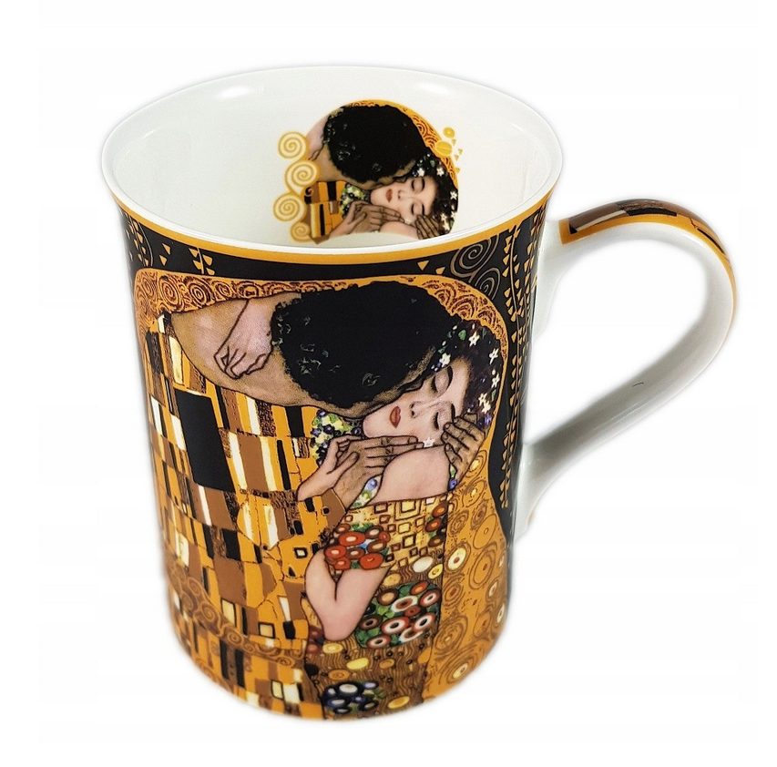 Kubek z motywem obrazu "Pocałunek" Gustava Klimta