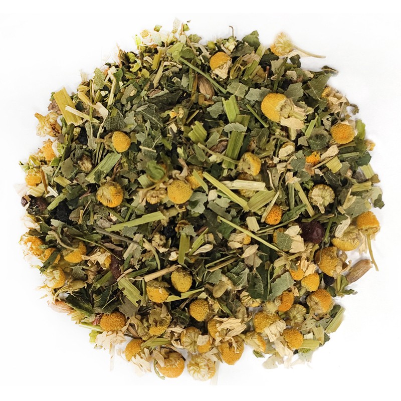 Miesznka owoców bzu czarnego, liści pokrzywy, rumianku