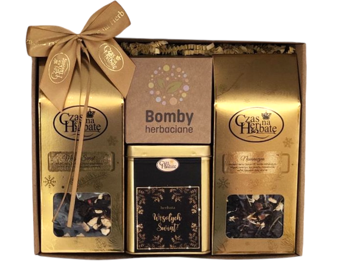 Zestaw herbaciany złoty