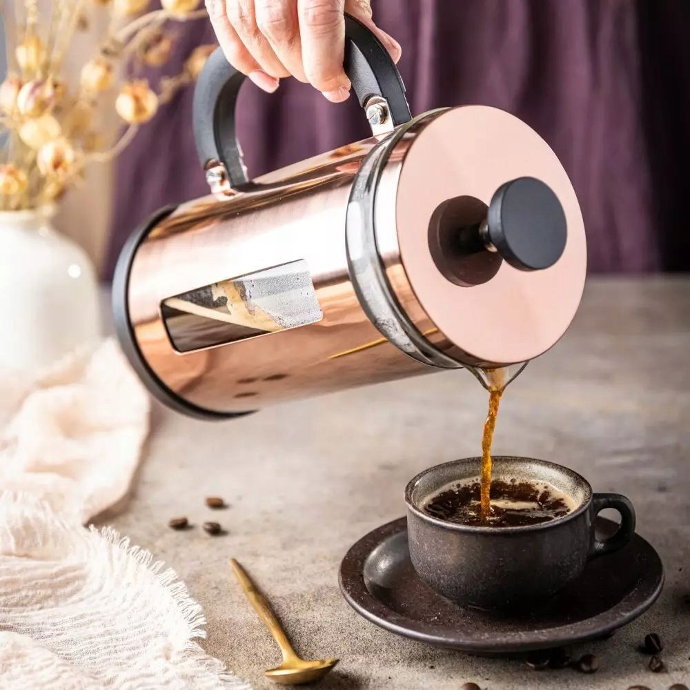 French press zaparzacz złoty ciśnieniowy - obrazek 3