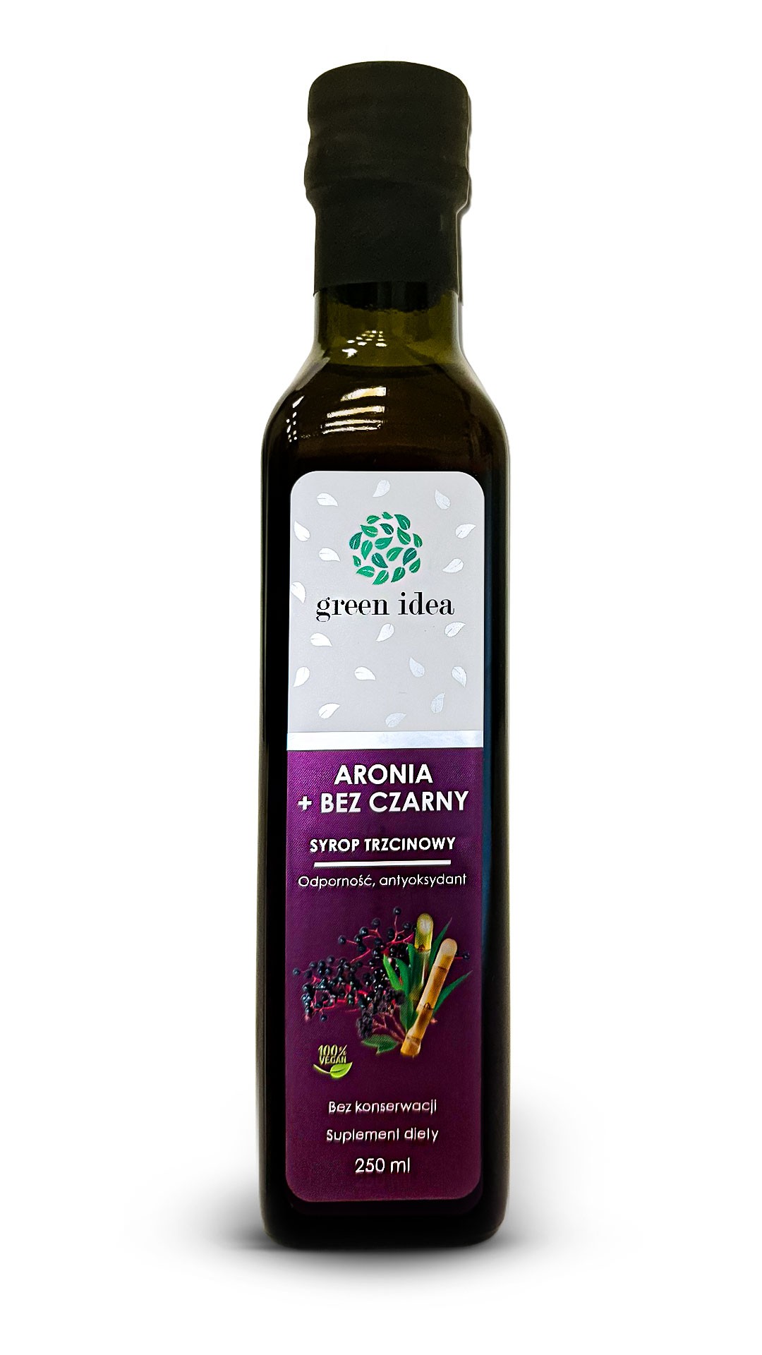 Syrop trzcinowy Aronia Czarny bez