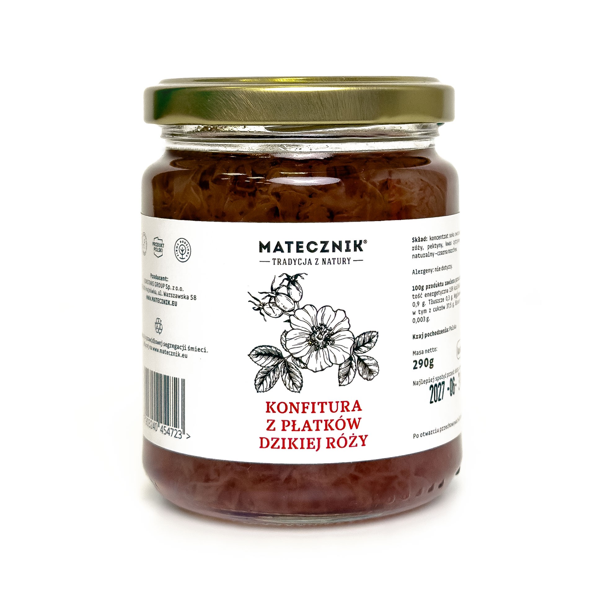 Konfitura z płatków róży Matecznik