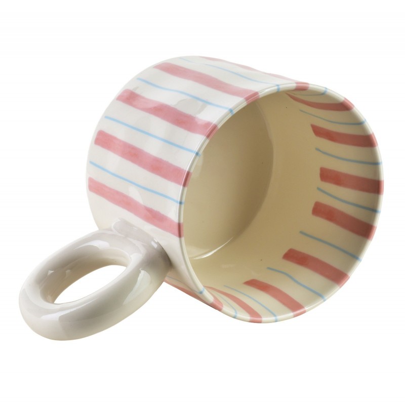 Kubek Rodi paski różowo-niebieskie - obrazek 2