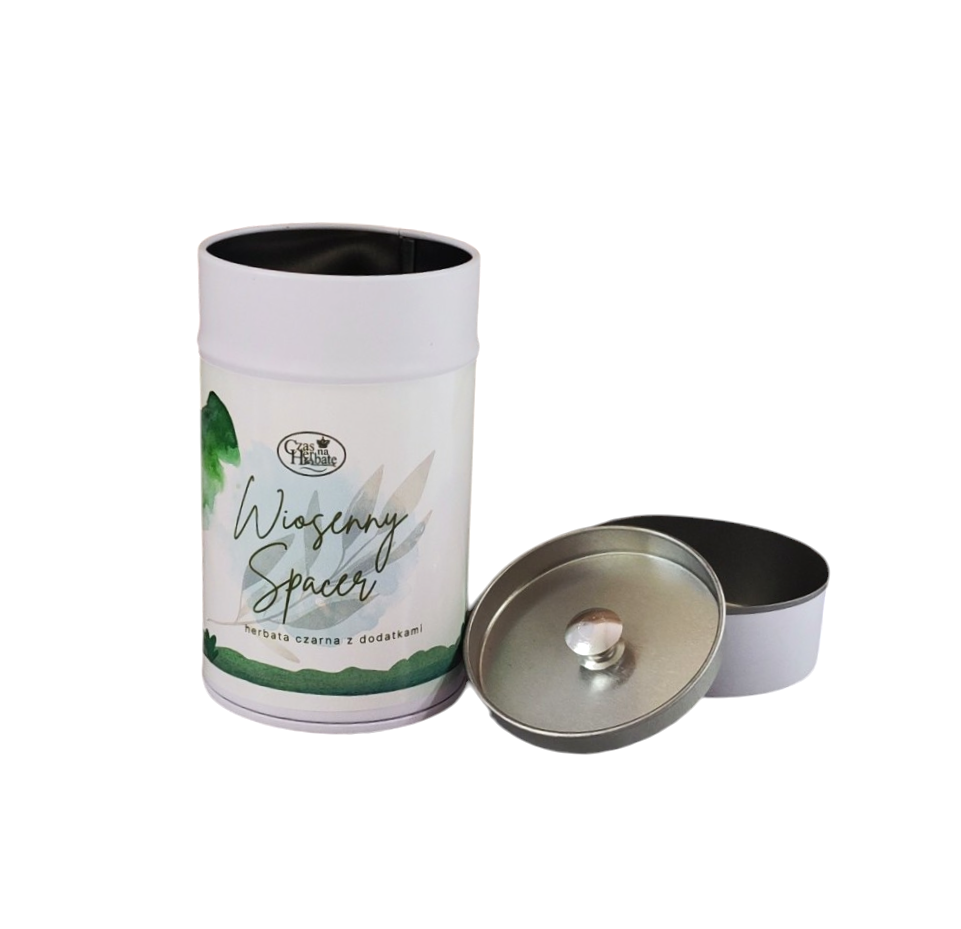 Wiosenny spacer puszka biała